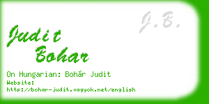 judit bohar business card